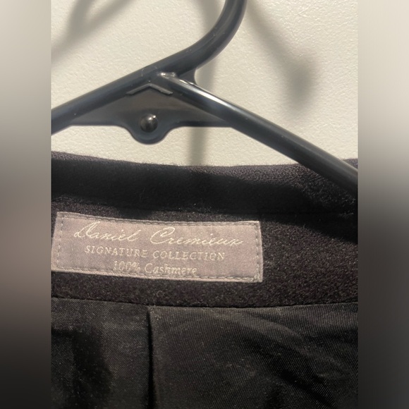 Daniel Cremieux 100% Cashmere Topcoat Black 3 Button Closure Long Overcoat 54R - Picture 3 of 8